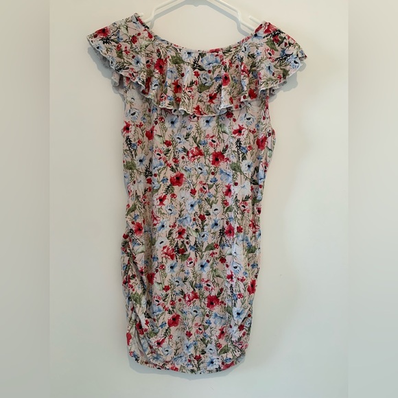 Maternity, Stork and Babe pink shirt with ruffle. Size S - Picture 2 of 4